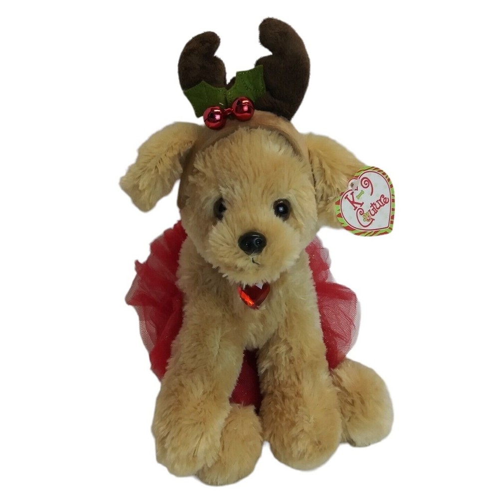 The Bearington Collection Lil Prancer Dog Christmas Plush Stuffed Animal Toy NWT
